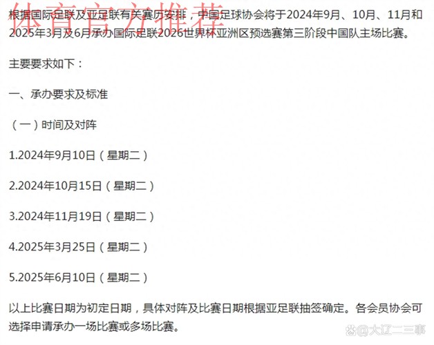 中国足协关于世预赛十二强赛国家队主场承办城市相关征集工作的说明